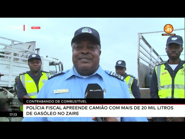 ⁣Contrabando de Combustível - Polícia fiscal apreende camião com mais de 20 mil litros de gasóleo...