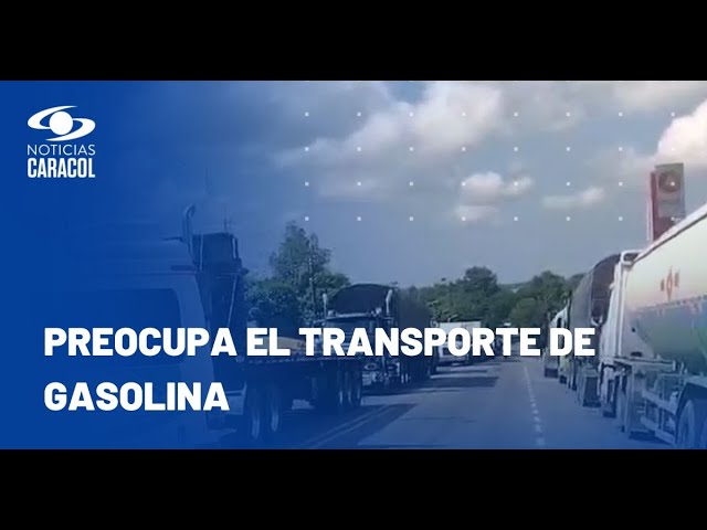 ⁣Transportadores bloquean puntos importantes del departamento de Santander