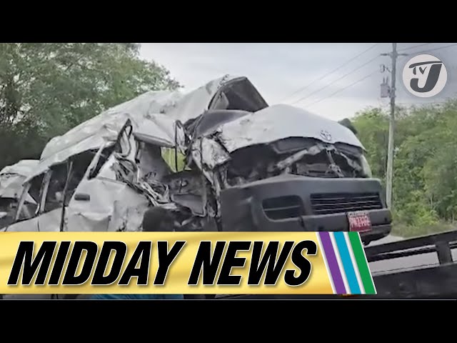 ⁣Fiery Car Crash in St. Ann, 1 Dead | Green Island Taxi Operators Protest