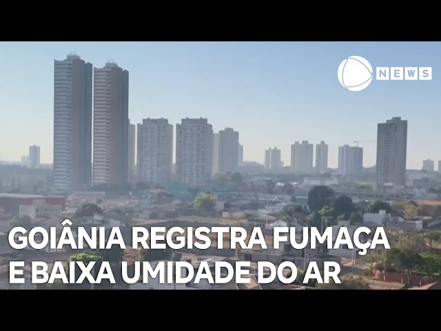 ⁣Goiânia amanhece com muita fumaça e baixa umidade no ar