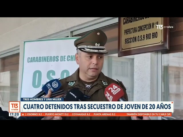 ⁣Cuatro detenidos tras secuestrar a joven de 20 años en Coronel: registro revela el momento