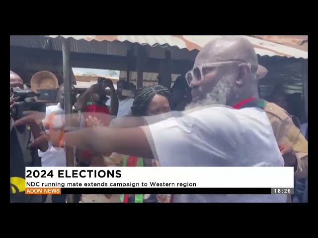 ⁣2024 Elections: NDC running mate ectends campaign to Western Region - Adom TV Evening News