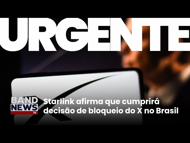 ⁣Starlink diz que vai bloquear "X" no Brasil | BandNewsTV