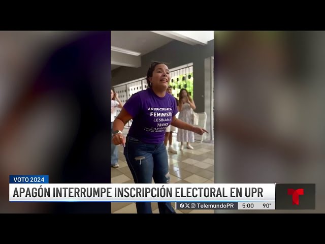 ⁣Se va la luz durante evento de inscripción electoral en la UPR