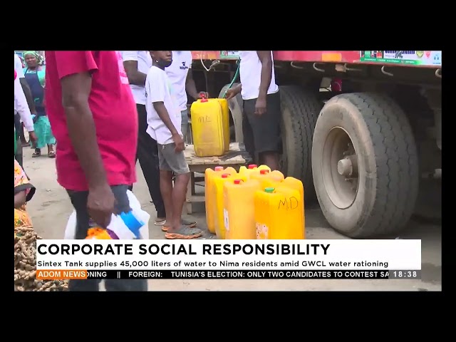 ⁣Corporate Social Responsibility: Sintex Tank supplies 45,000 liters of water to Nima resident-Dwadie