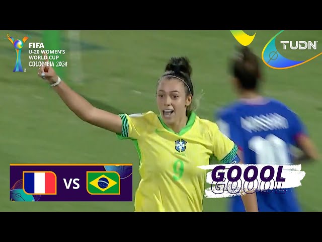 ¡GOL DE LA NUEVA ÁGUILA!  Priscila hace el 0-3 | Francia 0-3 Brasil | Mundial Femenil Sub20 | TUDN