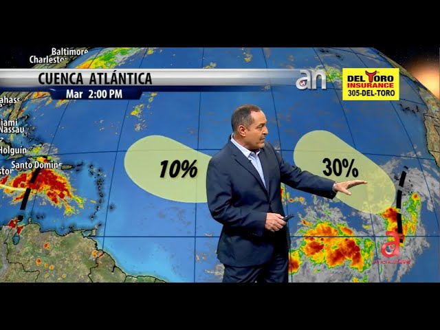 ⁣ALERTA: Tres  Zonas de Posibles CICLONES TROPICALES en el Atlántico