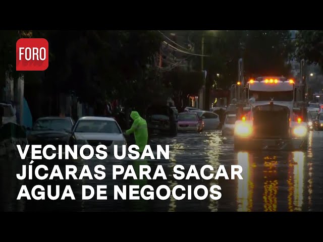 Se registra inundación en avenida Benito Juárez, límites de la alcaldía GAM, CDMX - Las Noticias