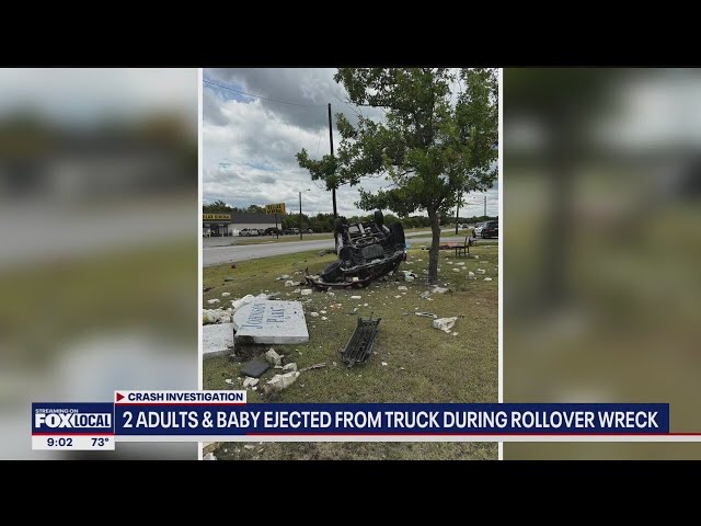 ⁣10-month-old ejected in Everman rollover crash wasn't properly restrained, police say