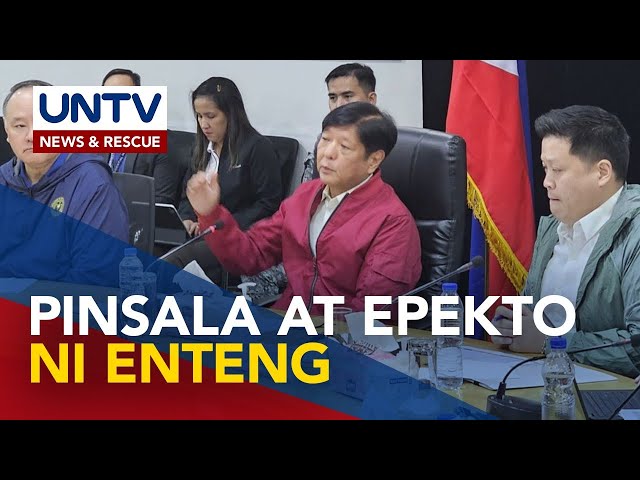 ⁣Situation briefing sa NDRRMC ukol sa STS Enteng, pinangunahan ni PBBM