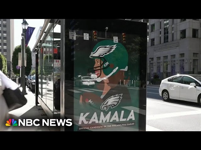 ⁣Fake ads in Philadelphia falsely claim Eagles endorse Kamala Harris