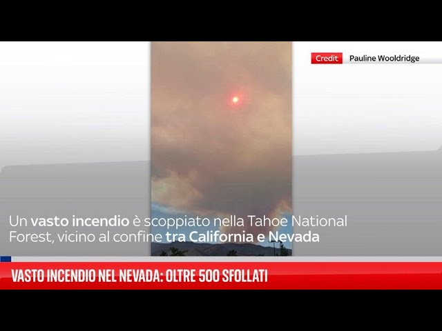 ⁣Nevada, incendio boschivo ripreso in timelapse