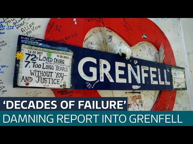 ⁣Grenfell Inquiry: Fire 'culmination of decades of failure' by government and other bodies 