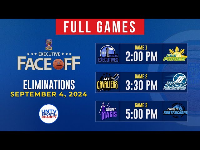 ⁣LIVE FULL GAMES: UNTV Cup Executive Face-Off at Amoranto Arena, Quezon City | September 04, 2024