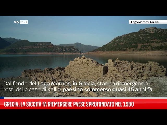 ⁣Grecia, villaggio riemerge da un fiume