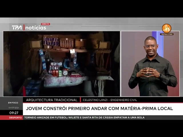 ⁣"Em Foco" Arquitectura tradicional - Jovem constrói primeiro andar com matéria-prima loc