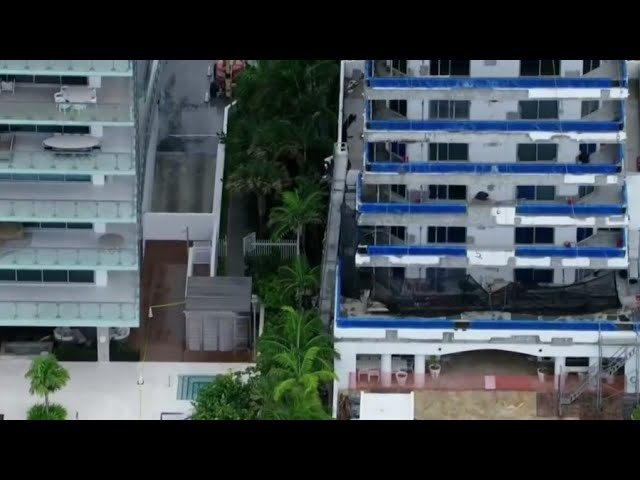 ⁣Investigation underway after deadly scaffolding collapse at Miami Beach condo