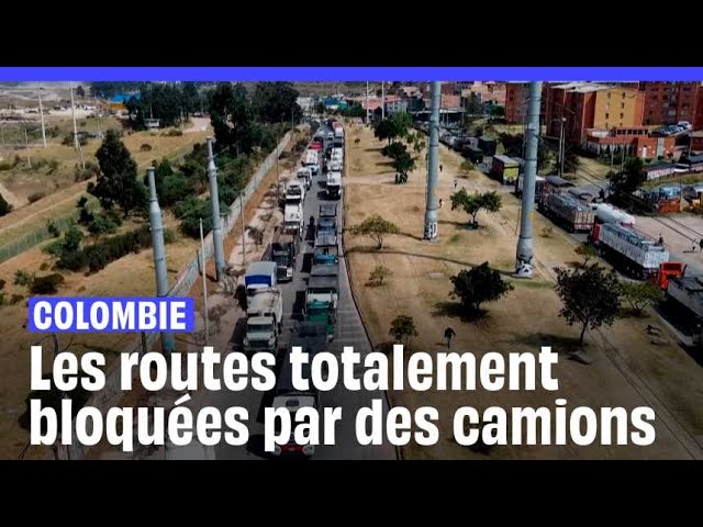 ⁣Colombie: les camionneurs bloquent des routes contre la hausse du prix du carburant