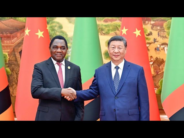 ⁣Xi Jinping meets Zambian president, hails cooperation on railway route