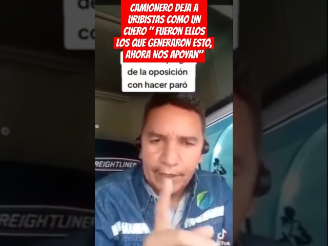 ⁣CAMIONERO DEJA A URIBISTAS COMO UN CUERO " FUERON ELLOS LOS QUE GENERARON ESTO, AHORA NOS APOYA