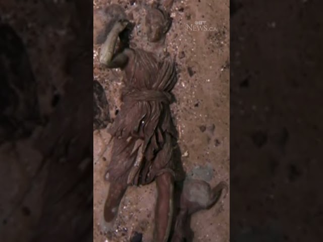 ⁣Bronze statue recovered from the Titanic wreck site