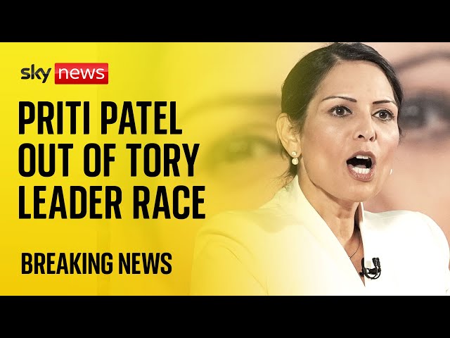 ⁣BREAKING: Priti Patel voted out of Conservative leadership contest