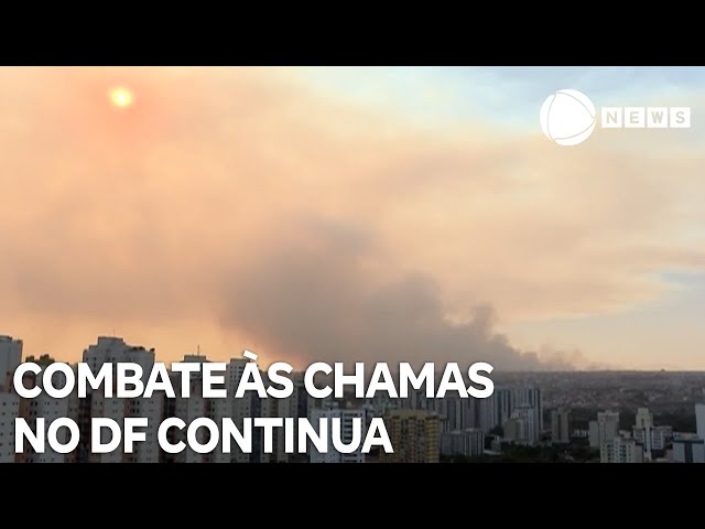 ⁣Combate às chamas na Floresta Nacional de Brasília continua