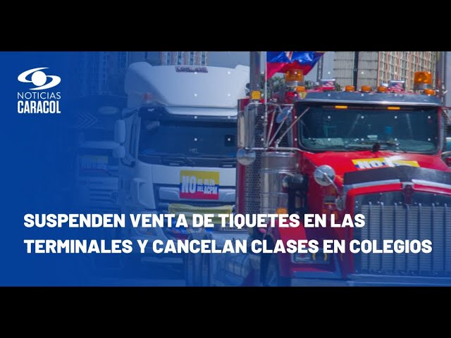 ⁣Los efectos en Bogotá por el paro camionero: más de un millón de usuarios de Transmilenio afectados