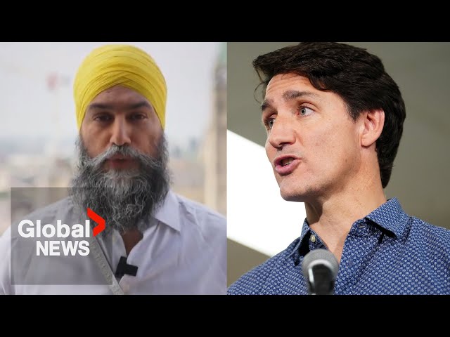 ⁣"Not focused on politics": Trudeau reacts to NDP pulling out of confidence deal with Liber