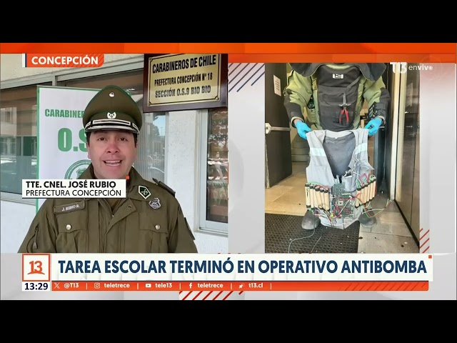 Tarea escolar terminó en operativo antibomba en Concepción