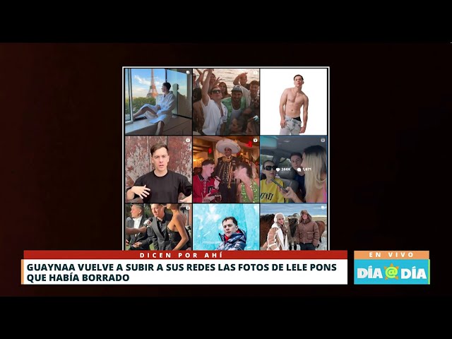 ⁣Guaynaa vuelve a subir a sus redes las fotos de Lele Pons que había borrado