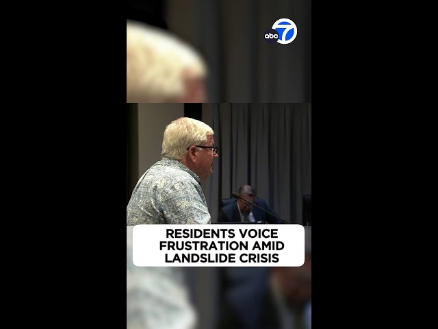 ⁣Rancho Palos Verdes residents voice frustration amid landslide crisis