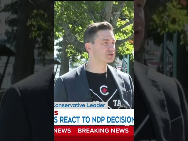 ⁣Conservative leader Pierre Poilievre reacts to NDP pulling out of Liberal deal