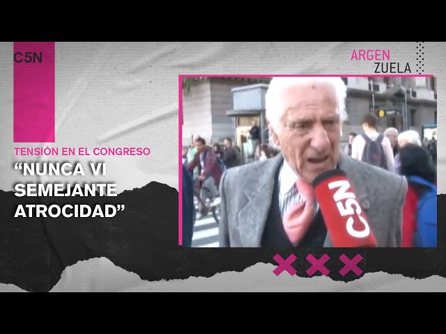 ⁣El DESGARRADOR testimonio de un JUBILADO en la MARCHA contra el VETO de MILEI