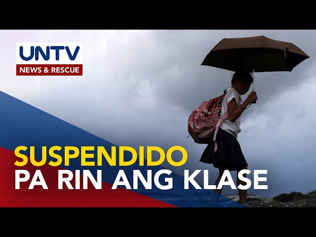 ⁣Face-to-face classes sa ilang paaralan, nananatiling suspendido dahil sa sama ng panahon