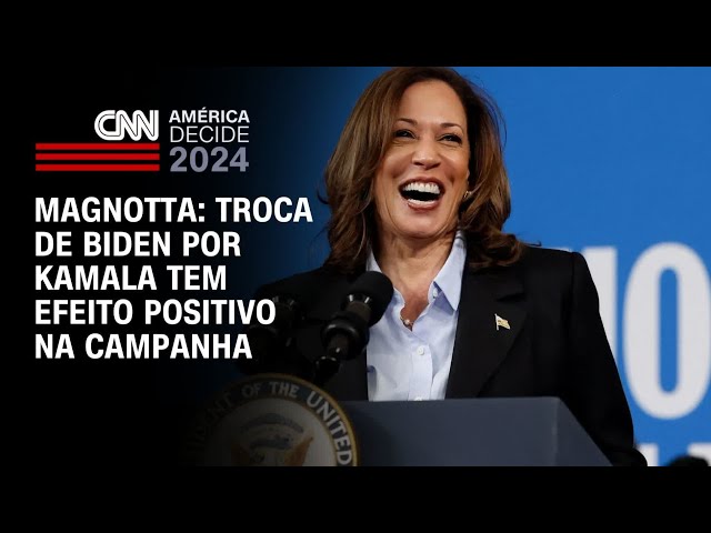 Magnotta: Troca de Biden por Kamala tem efeito positivo na campanha | CNN 360º