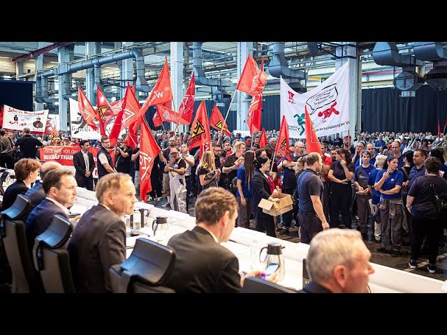 ⁣Volkswagen workers blast management amid potential plant closures