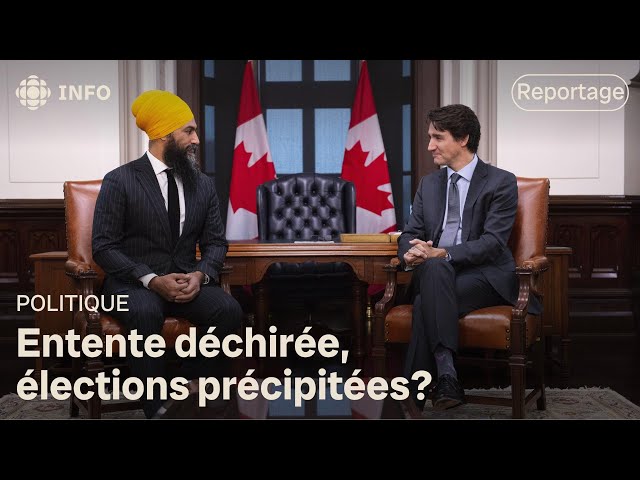 ⁣Le Nouveau Parti démocratique rompt sa coalition avec le Parti libéral du Canada