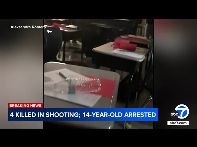 ⁣Cellphone video shows moments inside Georgia school after 14-year-old allegedly opened fire