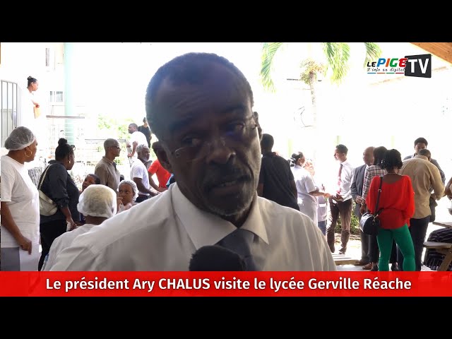 ⁣Le président Ary CHALUS visite le lycée Gerville Réache