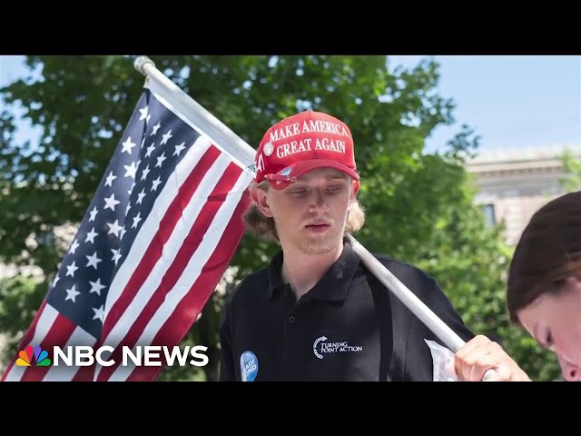 ⁣Trump's team courts support from young men as gender gap in race widens