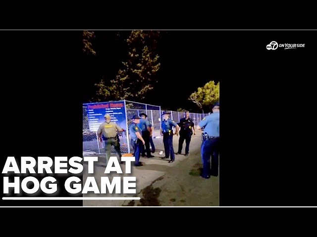 ⁣'I can't breathe': Arrest at Arkansas game triggers memories of George Floyd