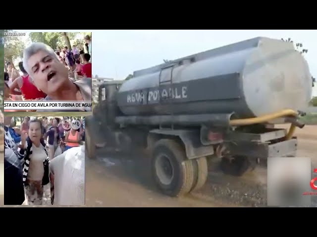 ⁣Protestas en Ciego de Ávila después de cortes masivos del suministro de agua y largos apagones