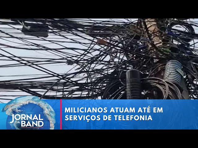 ⁣Esquema de milicianos de serviços clandestinos de internet se espalha no RJ | Jornal da Band