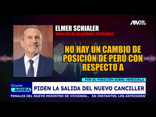 Elmer Schialer: piden la salida del nuevo canciller por su posición sobre Venezuela