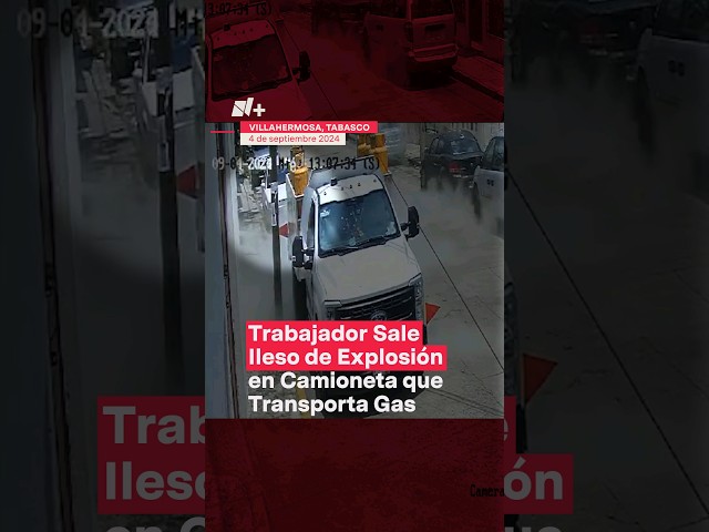 ⁣Ocurre explosión en camioneta que transporta gas - N+ #Shorts