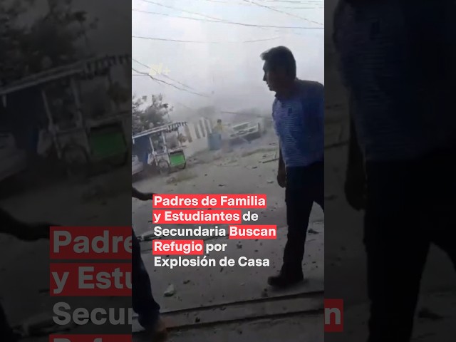 ⁣Padres de familia y estudiantes buscan refugio tras explosión en Reynosa - N+ #Shorts