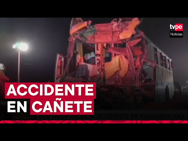 Tragedia en la Panamericana Sur: choque entre bus y tráiler deja dos muertos y varios heridos