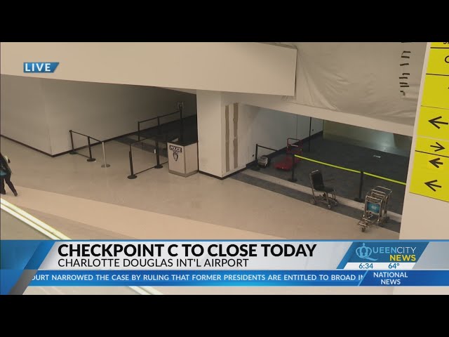 ⁣Airport Checkpoint C to close Thursday