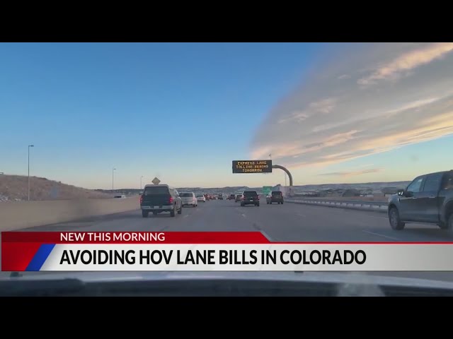 ⁣How to avoid HOV lane bills in Colorado